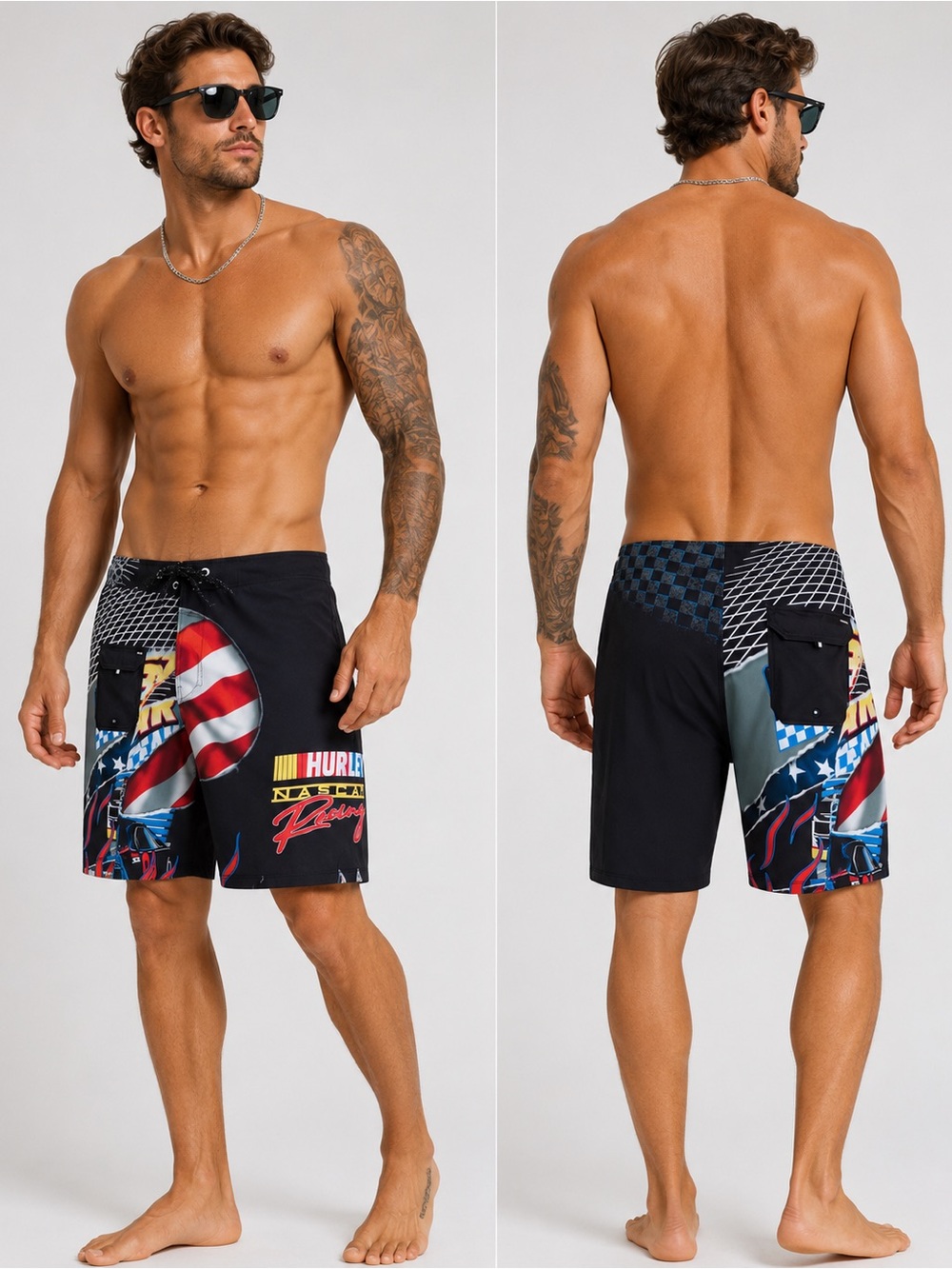 NASCAR Hurley Phantom-Eco Racing Boardshort - Black NWT